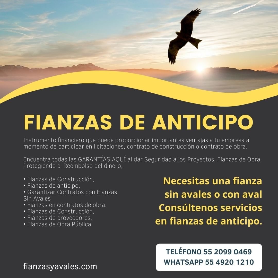 Fianza de Anticipo qué es y cuándo considerar esta Garantía 1 Fianzas de anticipo